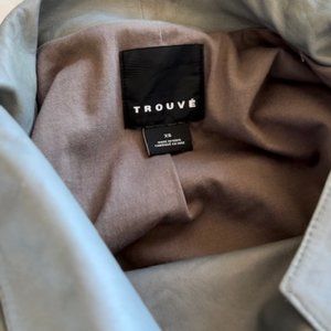 Soft leather jacket light grey